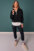 SSYS Ainsley Cropped Air Pullover In Black