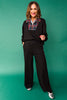 SSYS Ainsley Cropped Tartan Inset Air Pullover In Black