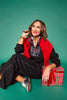 SSYS Ainsley Cropped Tartan Inset Air Pullover In Black