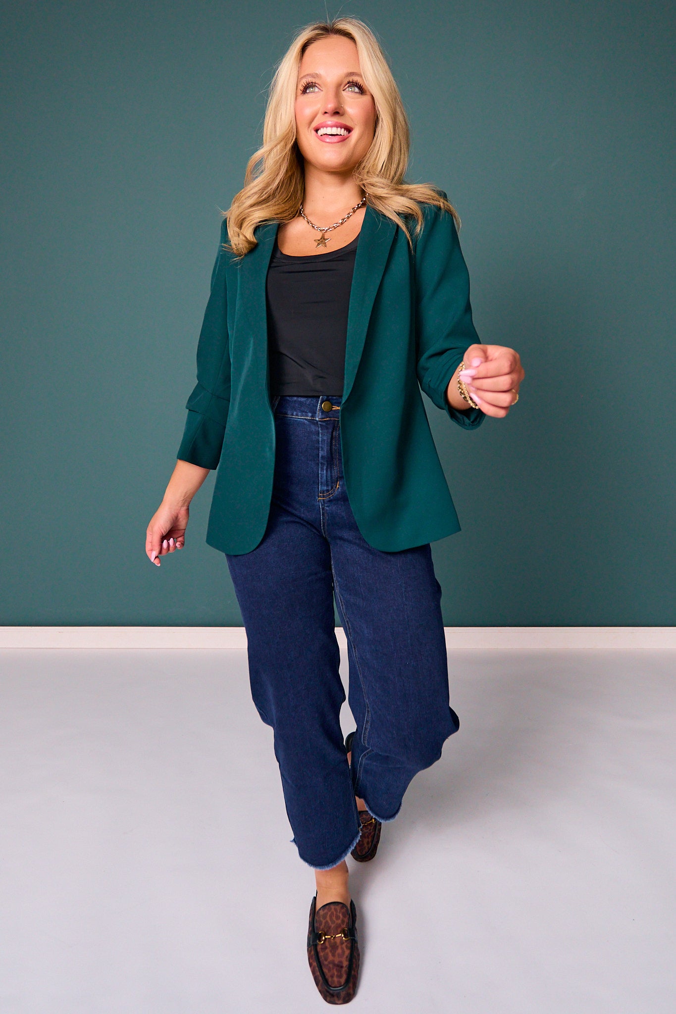 SSYS Allie Blazer In Dark Green *FINAL SALE*