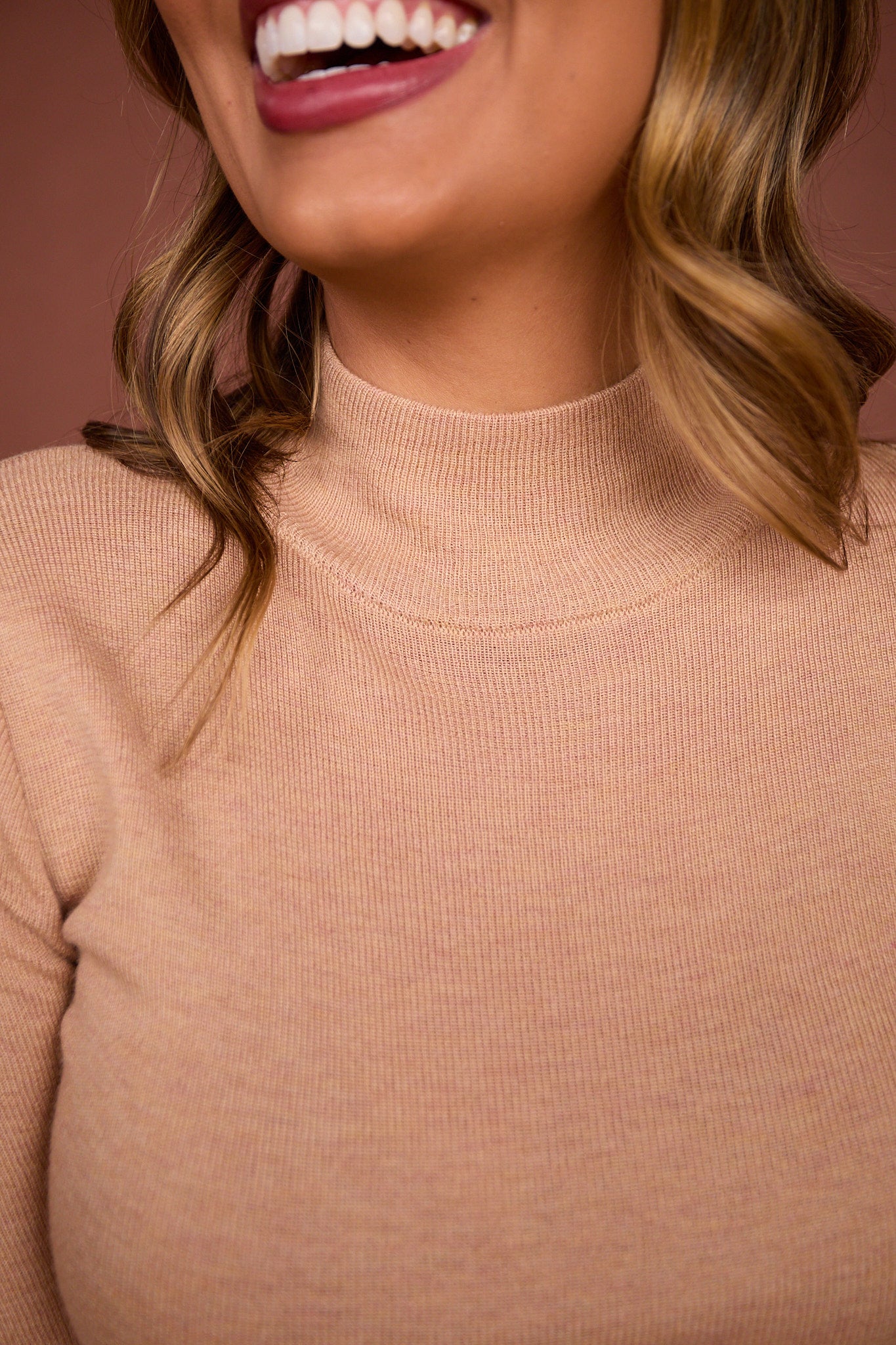 SSYS Mila Knit Turtleneck In Taupe