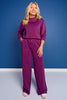 SSYS Scuba Cowl Neck Sweatshirt In Plum