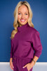 SSYS Scuba Cowl Neck Sweatshirt In Plum