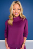 SSYS Scuba Cowl Neck Sweatshirt In Plum