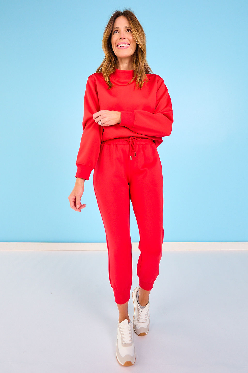 SSYS Scuba Cowl Neck Sweatshirt In Red *FINAL SALE*