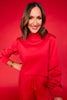 SSYS Scuba Cowl Neck Sweatshirt In Red
