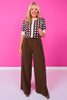 SSYS Grier Gingham Sweater In Brown