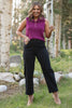 SSYS Thelma Button Turtleneck Sleeveless Sweater In Deep Orchid