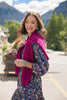 SSYS Henley Open Weave Long Sleeve Sweater In Dark Berry