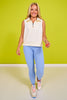 SSYS Ainsley Sleeveless Cropped Air Pullover In White