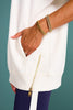 SSYS Gigi Air Mock Neck Short Sleeve Pullover In Ivory