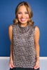 SSYS Scuba Cowl Neck Sleeveless Tank In Animal