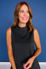 SSYS Scuba Cowl Neck Sleeveless Tank In Black