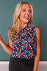 *PRE-ORDER ETA DEC* SSYS Scuba Cowl Neck Sleeveless Tank In Bright Petal Party *FINAL SALE*