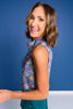 SSYS Scuba Cowl Neck Sleeveless Tank In Electric Floral