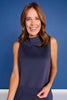 SSYS Scuba Cowl Neck Sleeveless Tank In Navy
