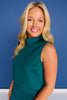SSYS Scuba Cowl Neck Sleeveless Tank In Teal