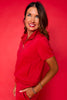 SSYS Scuba Short Sleeve Zip Up Top In Red