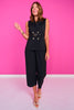 SSYS Jules Belted Sleeveless Vest In Black