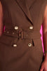 SSYS Jules Belted Sleeveless Vest In Brown