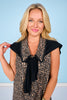 SSYS Polly Over The Shoulder Cable Knit Sweater In Black