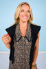 SSYS Polly Over The Shoulder Cable Knit Sweater In Black