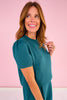 SSYS Kerra Air Crew Neck Short Sleeve Sweatshirt In Teal *FINAL SALE*