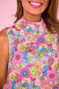 SSYS Scuba Cowl Neck Sleeveless Tank In Full Bloom