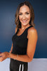 SSYS Signature Seamless U Neck Built In Bra Tank In Black