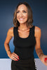 SSYS Signature Seamless U Neck Built In Bra Tank In Black