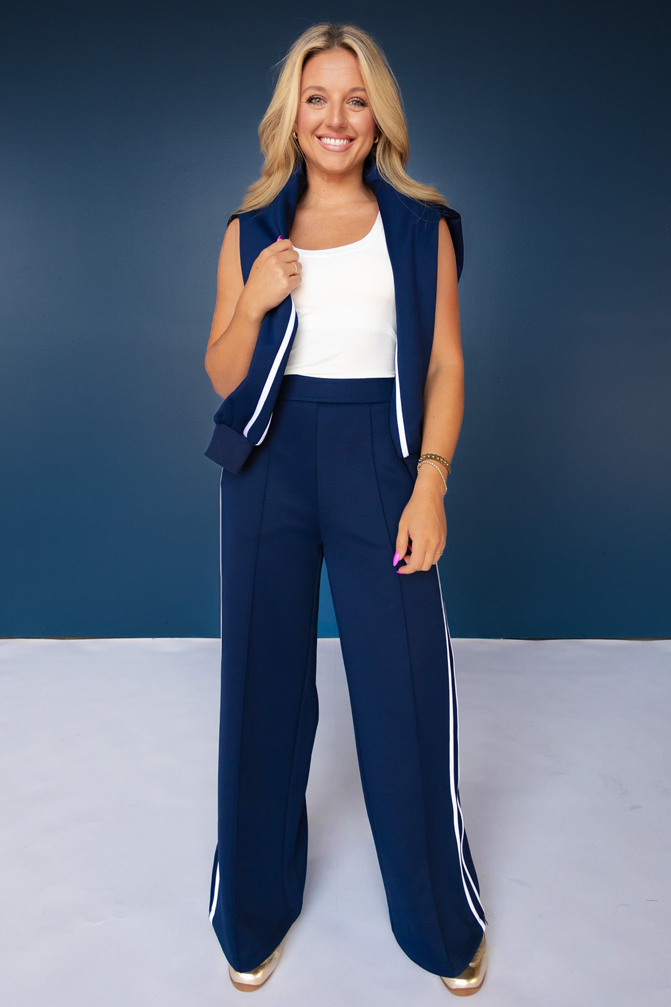 SSYS Nyla Track Jacket In Navy