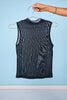 SSYS Vera Gemstone Sleeveless Mesh Top In Black