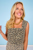 SSYS Jody Denim Square Neck Top In Ivory Animal