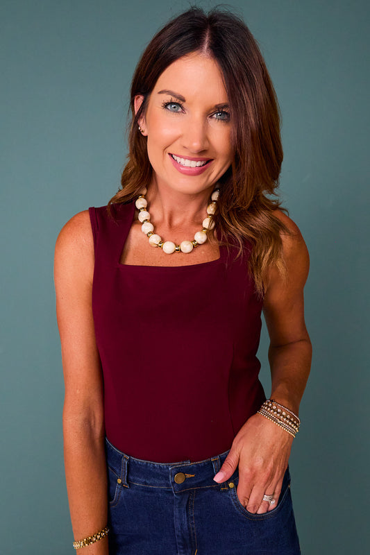 SSYS Star Top In Deep Plum