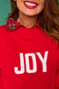 SSYS Joy Crew Neck Long Sleeve Sweater In Red