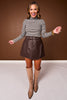 SSYS Odette Long Sleeve Striped Turtleneck In Cornflower