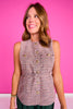 SSYS Corinna Tweed Sleeveless Vest in Black Multi