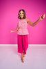 SSYS Corinna Tweed Sleeveless Vest in Pink