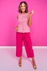 SSYS Corinna Tweed Sleeveless Vest in Pink