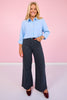SSYS Lucia Long Sleeve Button Down Shirt in Blue