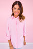 SSYS Lucia Long Sleeve Button Down Shirt in Pink