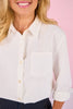 SSYS Lucia Long Sleeve Button Down Shirt in Ivory
