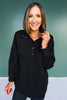 SSYS Soleil Long Sleeve Ponte Top In Black
