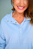 SSYS Soleil Long Sleeve Ponte Top In Baby Blue