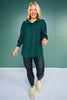 SSYS Soleil Long Sleeve Ponte Top In Hunter