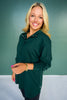 SSYS Soleil Long Sleeve Ponte Top In Hunter