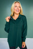 SSYS Soleil Long Sleeve Ponte Top In Hunter