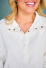 SSYS Soleil Long Sleeve Ponte Top In Ivory