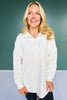 SSYS Soleil Long Sleeve Ponte Top In Ivory