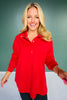 SSYS Soleil Long Sleeve Ponte Top In Red